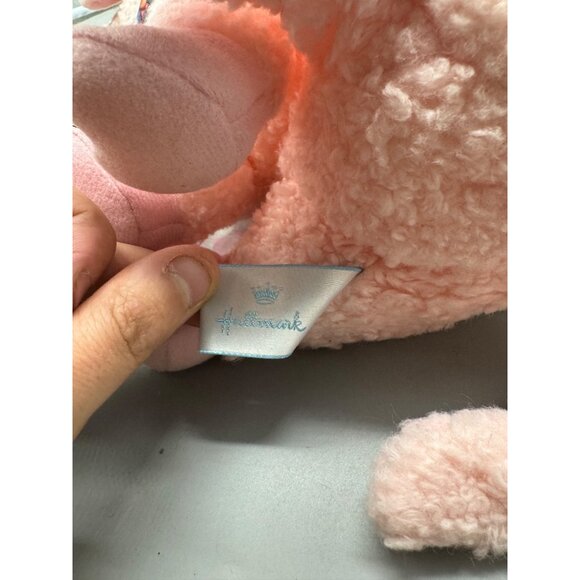 Pink Plush Pig Stuffed Animal Scarf Hallmark 12" soft Easter plush animal READ - Picture 6 of 6